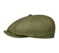 Hatteras Classic Leinen Flatcap by Stetson oliv-meliert 59 cm