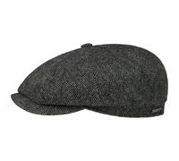 Stetson Hatteras Classic Wool Flat Cap Men -, Grau/Schwarz, 60 EU
