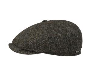 Hatteras Dark Herringbone Flatcap by Stetson oliv-meliert XL (60-61 cm)