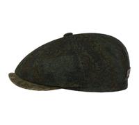 Hatteras Dark Paisley Flatcap by Stetson dunkeloliv M (56-57 cm)