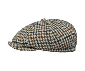 Hatteras Denaby Harris Tweed Flatcap by Stetson hellbeige S (54-55 cm)