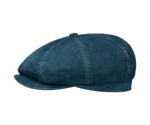Hatteras Denim Leder Flatcap by Stetson dunkelblau 57 cm