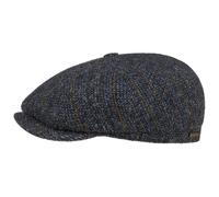Hatteras Herringbone Stripe Flatcap by Stetson dunkelblau S (54-55 cm)