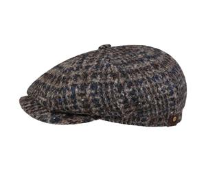 Hatteras Hoback Virgin Wool Flatcap by Stetson beige-blau 59 cm