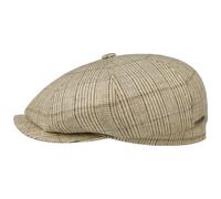 Hatteras Linen Mix Stripe Flatcap by Stetson beige 59 cm