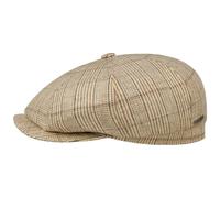 Hatteras Linen Mix Stripe Flatcap by Stetson beige 62 cm