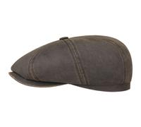Stetson Hatteras Old Cotton Schiebermütze Damen/Herren - Newsboy Cap UV-Schutz 40 - Ballonmütze wasserabweisend - Schildmütze mit Baumwolle - Flatcap Sommer/Winter braun XL (60-61 cm)
