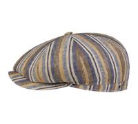 Hatteras Sacota Leinen Flatcap by Stetson beige-blau XXL (62-63 cm)