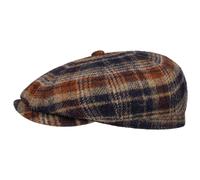 Hatteras Shetland Plaid Flatcap by Stetson dunkelblau S (54-55 cm)