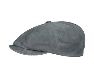 Hatteras Sustainable Corduroy Flatcap by Stetson blau S (54-55 cm)