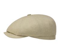 Stetson Hatteras Sustainable Twill Flatcap - Unifarbene Kappe aus 100% Baumwolle - Klassische Schirmmütze - Nachhaltige Baumwolle - Made in The EU - Herren - Ganzjährig Hellbeige L (58-59 cm)