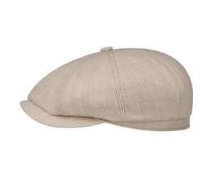Hatteras Sustainable Uni Twill Flatcap by Stetson hellbeige S (54-55 cm)