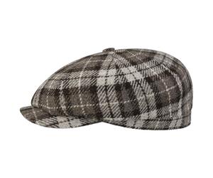 Hatteras Undyed Harris Tweed Flatcap by Stetson dunkelbraun 57 cm