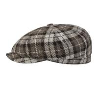 Hatteras Undyed Harris Tweed Flatcap by Stetson dunkelbraun 59 cm