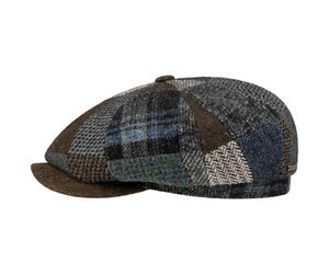 Hatteras Viscott Patchwork Flatcap by Stetson braun-blau M (56-57 cm)