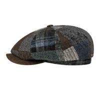 Hatteras Viscott Patchwork Flatcap by Stetson braun-blau S (54-55 cm)