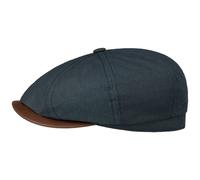 Hatteras Waxed Cotton Linen Flatcap by Stetson dunkelblau M (56-57 cm)
