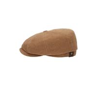 Stetson Hatteras Schirmmütze Damen Herren Flat Cap mit Wolle Kaschmir Herbst Winter Flanelfutter Camel 61 cm