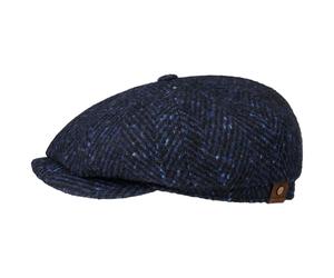 Hatteras Wool Colour Neps Flatcap by Stetson schwarz-blau 55 cm