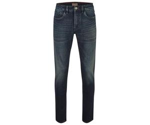 Hattric Herren Jeans Harris 5 Pocket Modern Fit dk Blue Brown Tint - 33/30