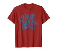 Haunted Mansion Foolish Halloween T-Shirt, Herren, Cranberry, XXL