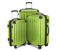 HAUPTSTADTKOFFER - Alex - 3er Koffer-Set Trolley-Set Rollkoffer Reisekoffer Erweiterbar, 4 Rollen, (S, M & L), Apfelgrün