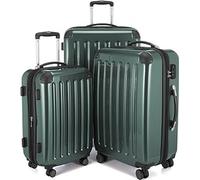 HAUPTSTADTKOFFER Alex - 3er Kofferset, Trolley-Set, Rollkoffer, Reisekoffer, (S, M & L), Waldgrün