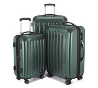 Hauptstadtkoffer Alex - 3er Kofferset - Handgepäckskoffer 55 cm, mittelgroßer Koffer 65 cm + großer Reisekoffer 75 cm, Hartschale ABS/PC, TSA, Waldgrün