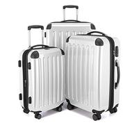Hauptstadtkoffer Alex - 3er Kofferset - Handgepäckskoffer 55 cm, mittelgroßer Koffer 65 cm + großer Reisekoffer 75 cm, Hartschale ABS/PC, TSA, Weiß