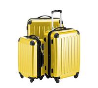 Hauptstadtkoffer Alex - 3er Kofferset - Handgepäckskoffer 55 cm, mittelgroßer Koffer 65 cm + großer Reisekoffer 75 cm, Hartschale ABS+PC, Zahlenschloss, Gelb