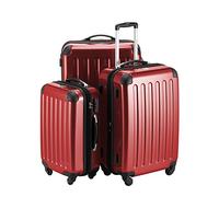 Hauptstadtkoffer Alex - 3er Kofferset - Handgepäckskoffer 55 cm, mittelgroßer Koffer 65 cm + großer Reisekoffer 75 cm, Hartschale ABS+PC, Zahlenschloss, Rot