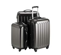 HAUPTSTADTKOFFER - Alex - 3er Koffer-Set Trolley-Set Rollkoffer Reisekoffer Erweiterbar, 4 Rollen, (S, M & L), Graphit