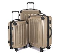 HAUPTSTADTKOFFER Alex - 3er Kofferset, Trolley-Set, Rollkoffer, Reisekoffer, (S, M & L), Champagner