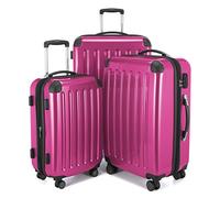 HAUPTSTADTKOFFER Alex - 3er Kofferset, Trolley-Set, Rollkoffer, Reisekoffer, (S, M & L), Magenta