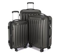 Hauptstadtkoffer - Alex - 4 Doppel-Rollen 3er Trolley-Set Rollkoffer Reisekoffer, (S, M und L) Koffer-Set, 75 cm, 235 L, Graphit