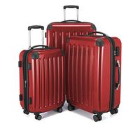 Hauptstadtkoffer - Alex - 4 Doppel-Rollen 3er Trolley-Set Rollkoffer Reisekoffer, (S, M und L) Koffer-Set, 75 cm, 235 L, Rot