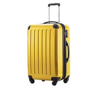 Hauptstadtkoffer ALEX - Erweiterbarer Hartschalenkoffer 65 cm (74 L) mit TSA-Schloss - robuster Trolley-Reisekoffer mit 4 Doppelrollen, Gelb