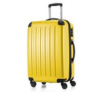 Hauptstadtkoffer ALEX - Erweiterbarer Hartschalenkoffer 65 cm (74 L) mit TSA-Schloss - robuster Trolley-Reisekoffer mit 4 Doppelrollen, Gelb