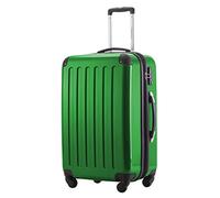 Hauptstadtkoffer ALEX - Erweiterbarer Hartschalenkoffer 65 cm (74 L) mit TSA-Schloss - robuster Trolley-Reisekoffer mit 4 Doppelrollen, Grün