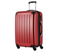 Hauptstadtkoffer Alex - Erweiterbarer Hartschalenkoffer 65 cm (74 L) mit Zahlenschloss - robuster Trolley-Reisekoffer mit 4 Doppelrollen, Rot