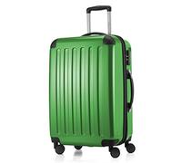 Hauptstadtkoffer Alex - Erweiterbarer Hartschalenkoffer 65 cm (74 L) mit Zahlenschloss - robuster Trolley-Reisekoffer mit 4 Doppelrollen, Grün