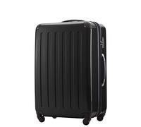 HAUPTSTADTKOFFER Alex - Großer Hartschalen-Koffer, TSA, 4 Doppel-Rollen, Trolley, Rollkoffer, Reisekoffer, Volumenerweiterung, 75 cm, 119 Liter, Schwarz