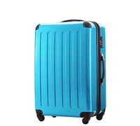 Hauptstadtkoffer ALEX - Erweiterbarer Hartschalenkoffer 75 cm (119 L) mit TSA-Schloss - robuster Trolley-Reisekoffer mit 4 Doppelrollen, Cyanblau