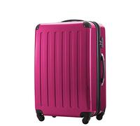 Hauptstadtkoffer ALEX - Erweiterbarer Hartschalenkoffer 75 cm (119 L) mit TSA-Schloss - robuster Trolley-Reisekoffer mit 4 Doppelrollen, Magenta