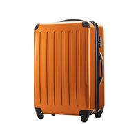 Hauptstadtkoffer Alex - Erweiterbarer Hartschalenkoffer 75 cm (119 L) mit TSA-Schloss - robuster Trolley-Reisekoffer mit 4 Doppelrollen, Orange