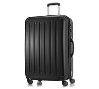 Hauptstadtkoffer ALEX - Erweiterbarer Hartschalenkoffer 75 cm (119 L) mit TSA-Schloss - robuster Trolley-Reisekoffer mit 4 Doppelrollen, Schwarz