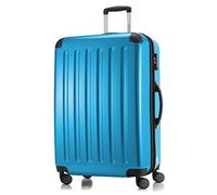 Hauptstadtkoffer ALEX - Erweiterbarer Hartschalenkoffer 75 cm (119 L) mit TSA-Schloss - robuster Trolley-Reisekoffer mit 4 Doppelrollen, Cyanblau
