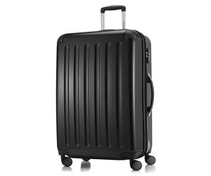 Hauptstadtkoffer ALEX - Erweiterbarer Hartschalenkoffer 75 cm (119 L) mit TSA-Schloss - robuster Trolley-Reisekoffer mit 4 Doppelrollen, Schwarz