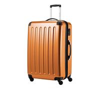 Hauptstadtkoffer Alex - Erweiterbarer Hartschalenkoffer 75 cm (119 L) mit Zahlenschloss - robuster Trolley-Reisekoffer mit 4 Doppelrollen, Orange