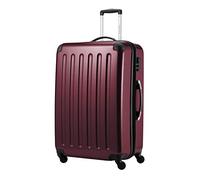HAUPTSTADTKOFFER Alex - Großer Hartschalen-Koffer, 4 Doppel-Rollen, Trolley, Rollkoffer, Reisekoffer, Volumenerweiterung, 75 cm, 119 Liter, Burgund